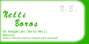 nelli boros business card